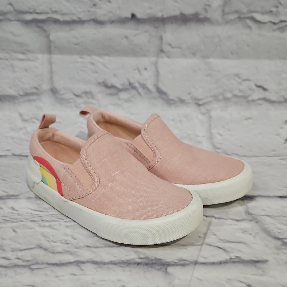 Old Navy Blush Slip-On Sneakers with Rainbow Detail